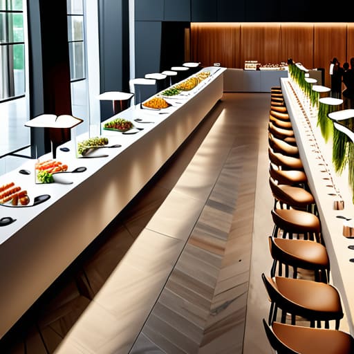 Organizing food stations for corporate gatherings layout.