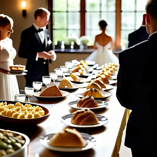 Planning a buffet for a wedding celebration.