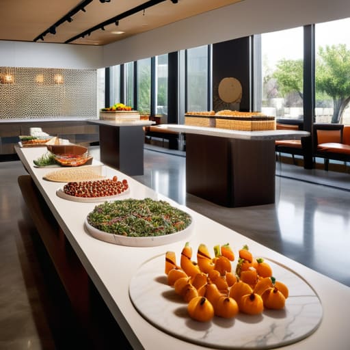 Organizing food stations for corporate gatherings.